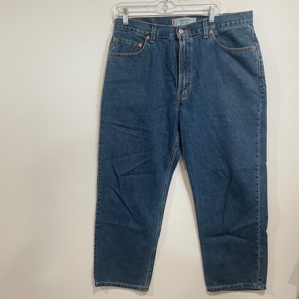 Levis 550 Relaxed Fit Mens Jeans 36x29 Medium Wash Blue Denim Tapered Leg Canada